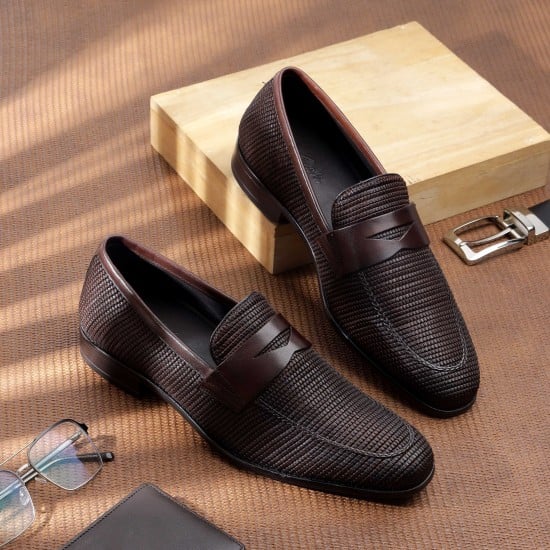 Buy Davinchi Men Brown Formal Moccasin Online | SKU: 14-1358-12-41