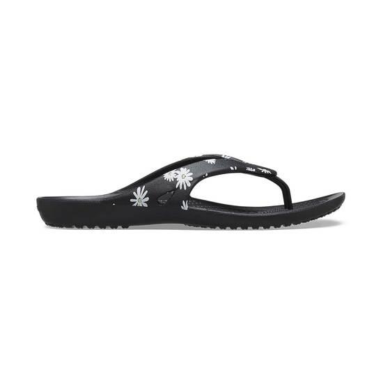 Women Black-Floral Casual Slippers