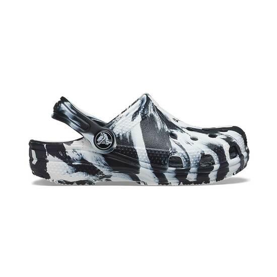 Kids-Boys Black-White Casual Clogs