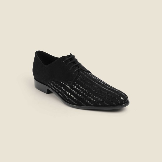 Men Black Party Lace Up