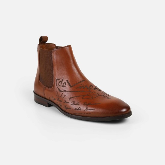 Men Tan Party Boots