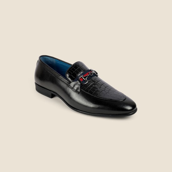 Men Black Party Moccasin
