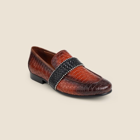 Men Tan Party Moccasin