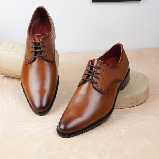 Men Tan Party Lace Up
