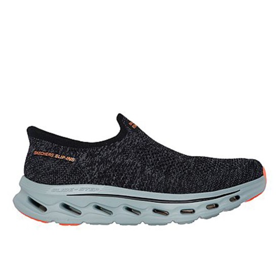 Men Black-grey Sports Slip Ons