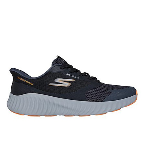 Men Black-grey Sports Slip Ons