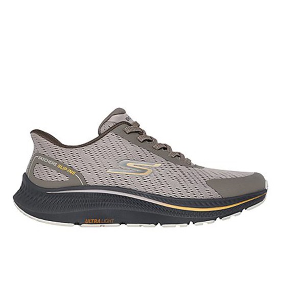 Men Beige Sports Slip Ons