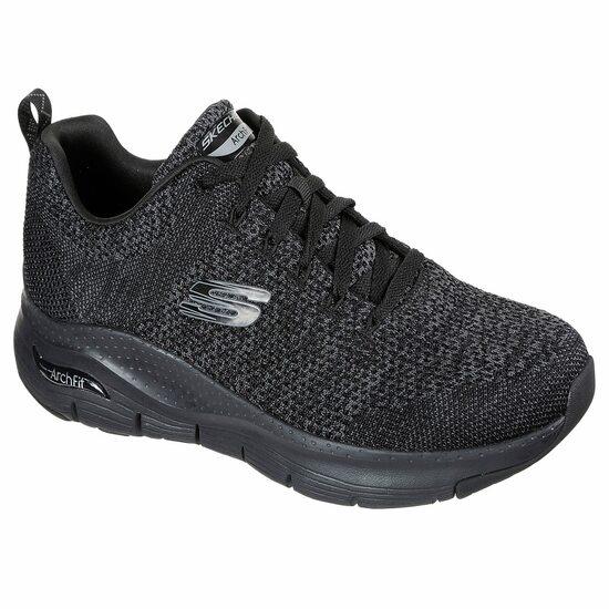 Men Black-Pat Sports Walking Shoes