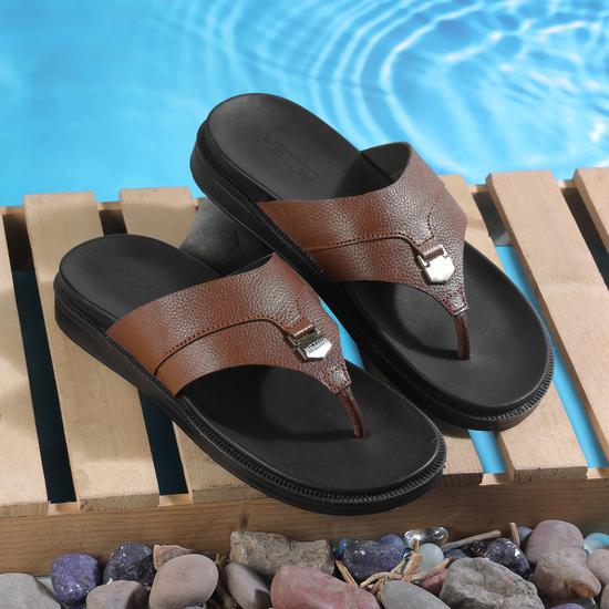 Men Tan Casual Slippers