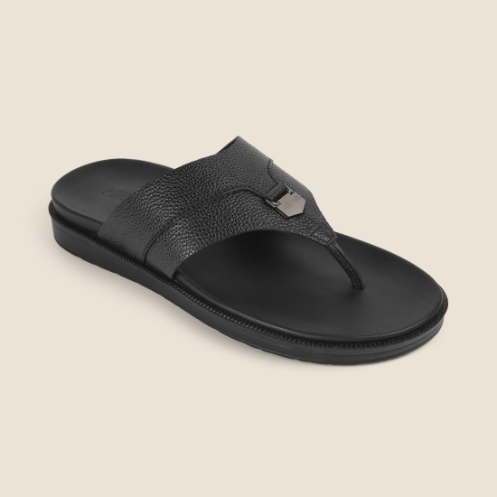 Men Black Casual Slippers