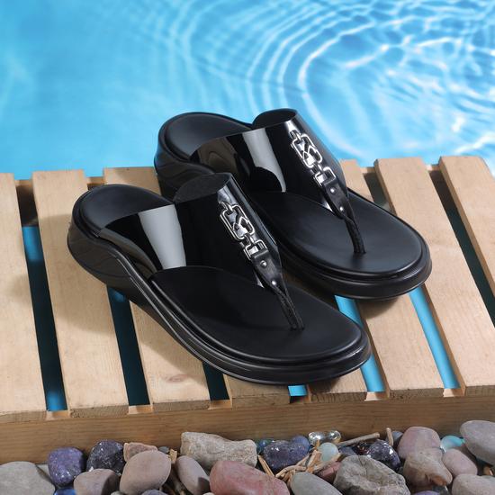 Men Black Casual Slippers