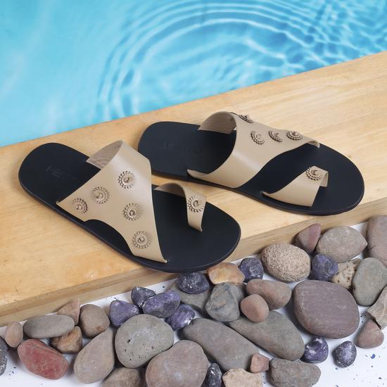 Men Beige Casual Slippers
