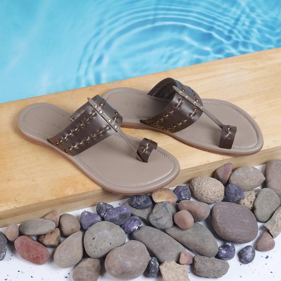 Men Brown Ethnic Kolhapuris