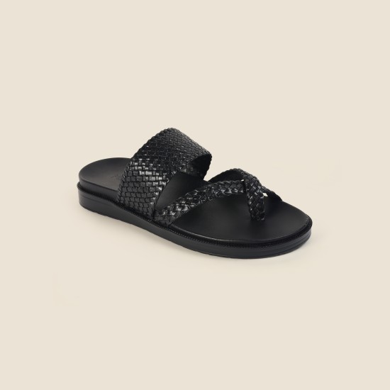 Men Black Casual Slippers