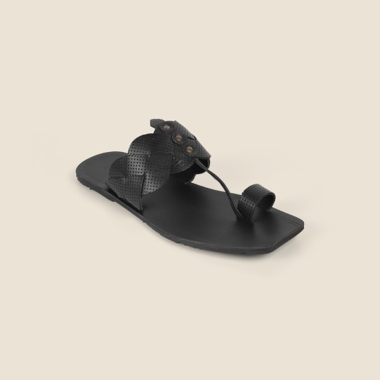 Men Black Ethnic Kolhapuris