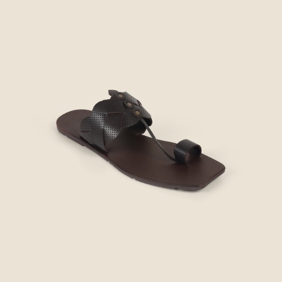 Men Brown Ethnic Kolhapuris