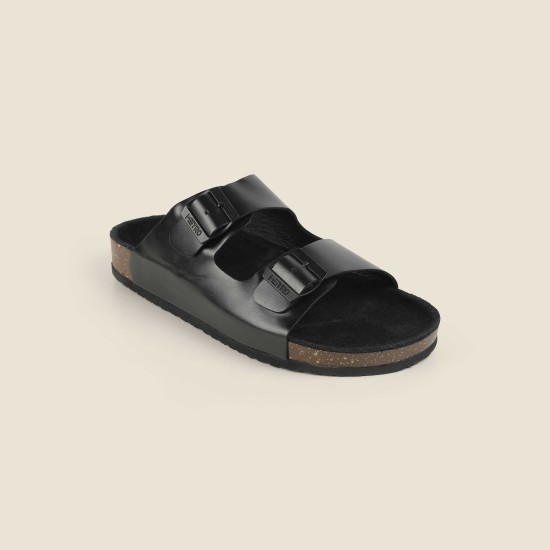 Men Black Casual Slippers
