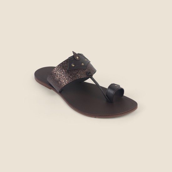 Men Brown Ethnic Kolhapuris