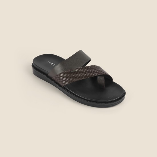 Men Brown Casual Slippers