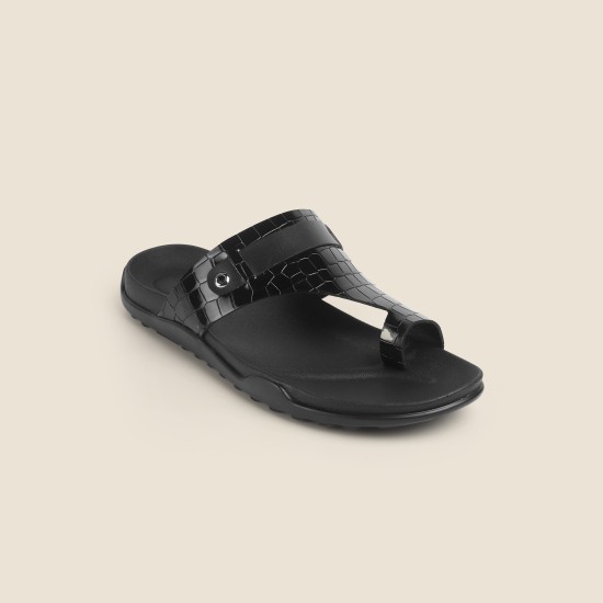 Men Black Casual Slippers