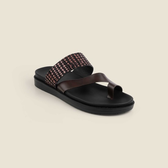 Men Brown Casual Slippers