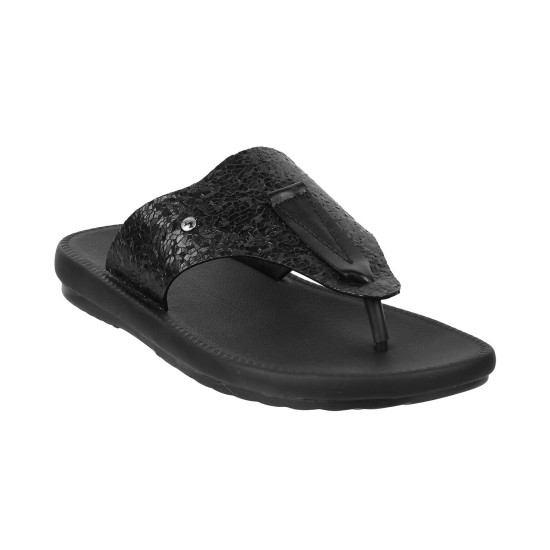 Men Black Casual Slippers