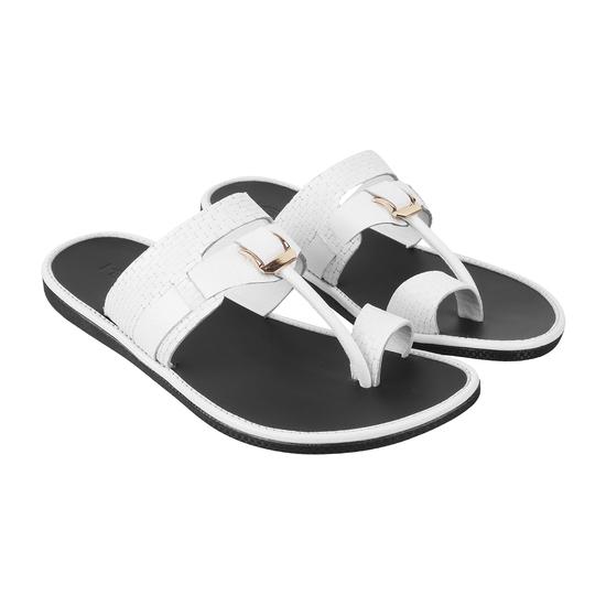 Men White Casual Slippers