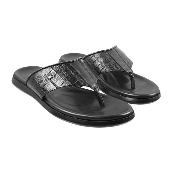 Men Black Casual Slippers