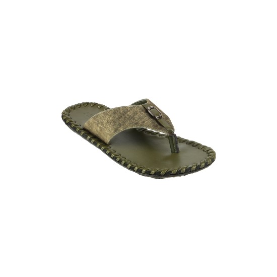 Men Olive Casual Slippers