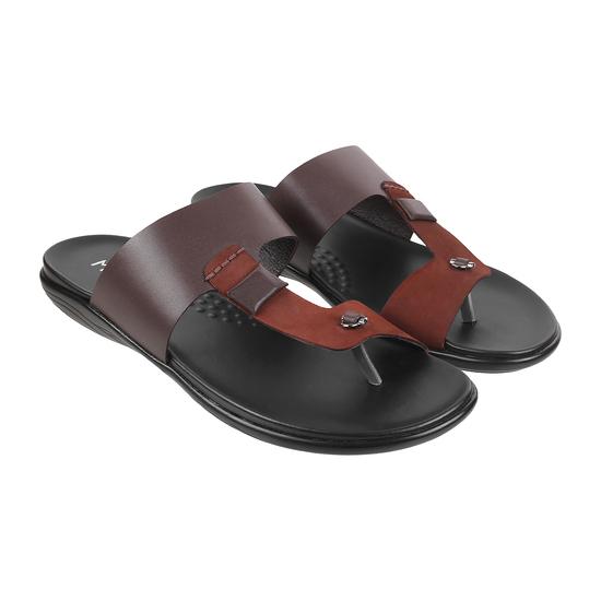 Men Brown Casual Slippers