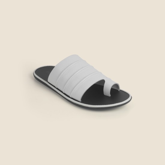 Men White Casual Slippers