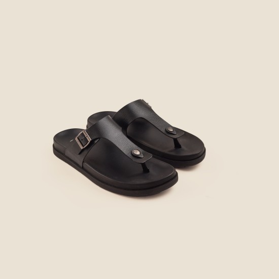 Men Black Casual Slippers
