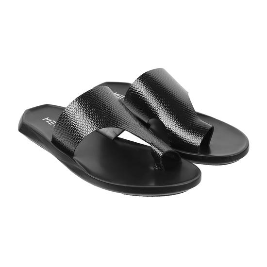 Men Black Casual Slippers