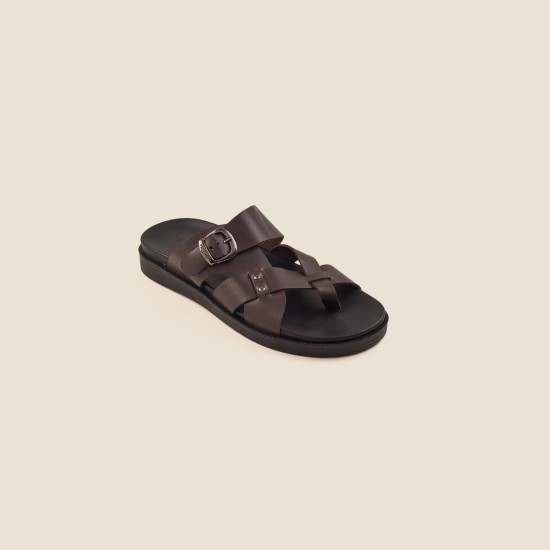 Men Brown Casual Slippers