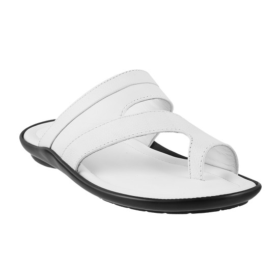 Men White Casual Slippers