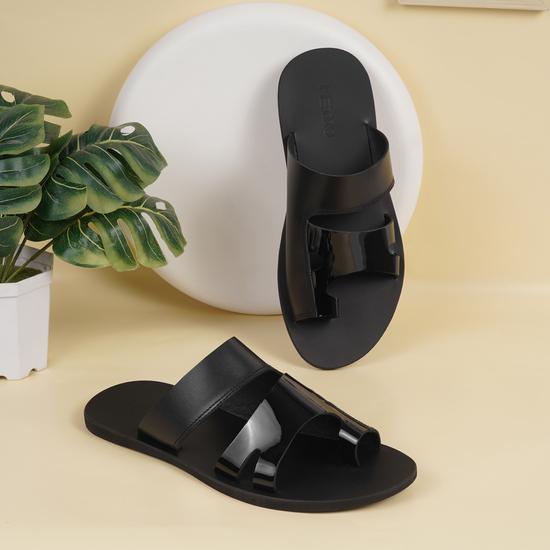 Men Black Casual Slippers