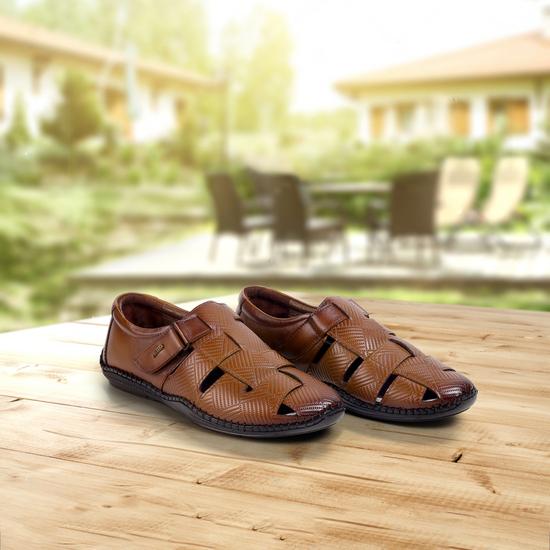 Men Tan Ethnic Sandals