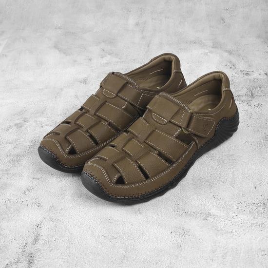 Men Olive Casual Sandals