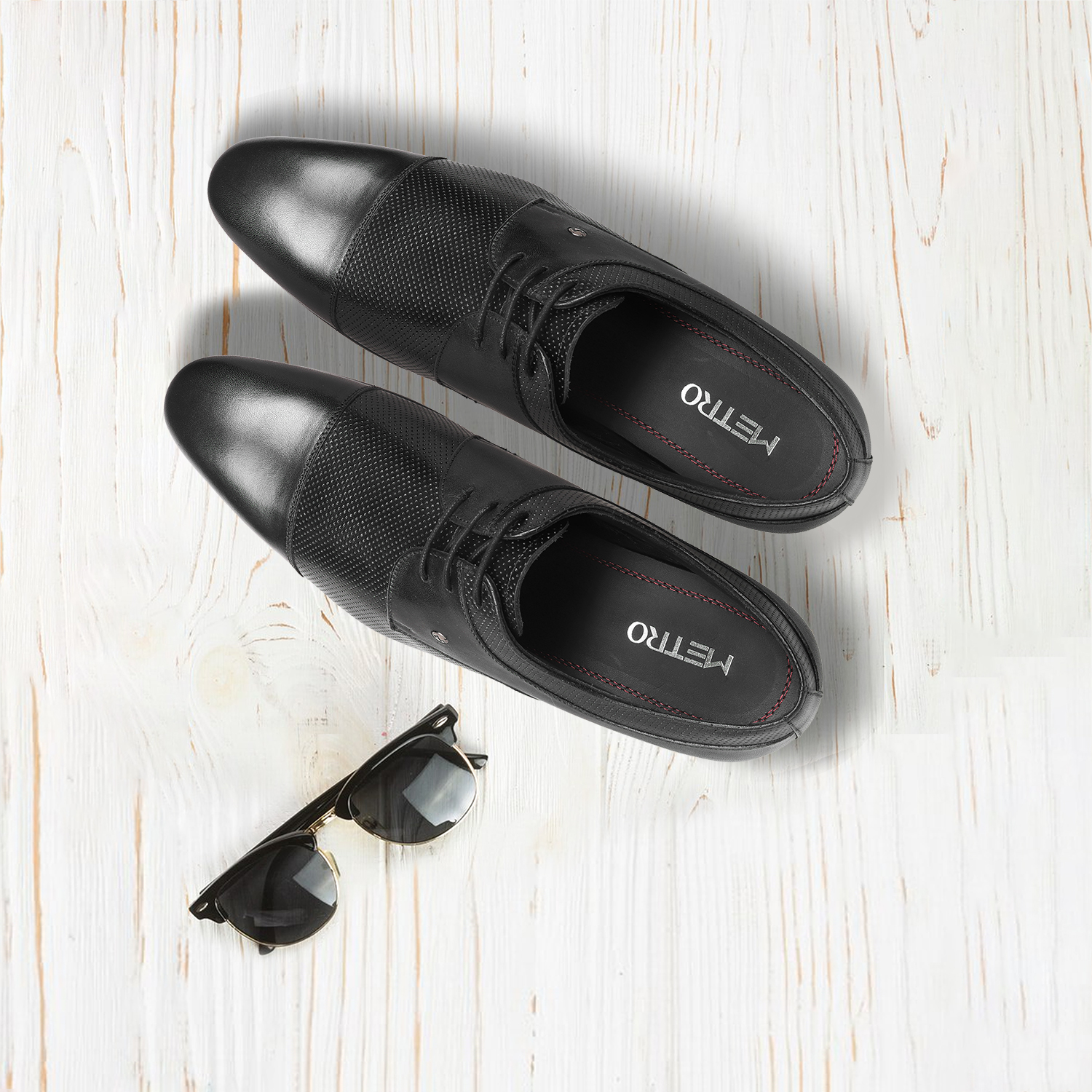 Men Black Formal Lace Up