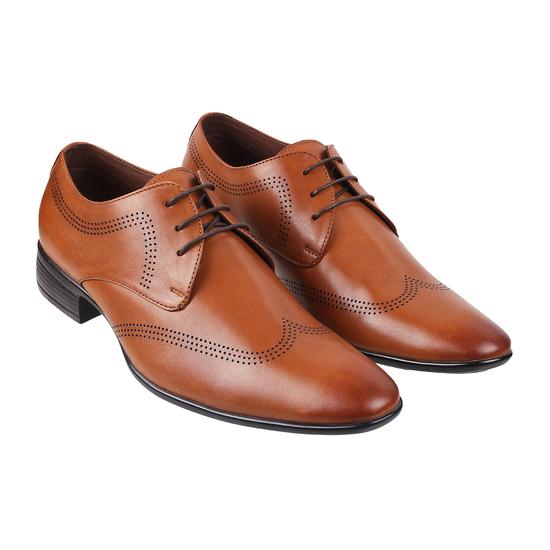 Men Tan Formal Lace Up