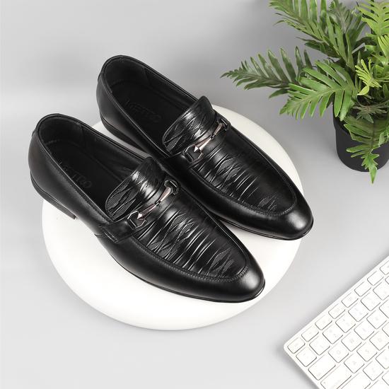 Men Black Formal Slip Ons