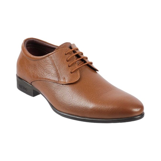 Men Tan Formal Lace Up