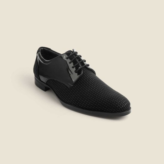 Men Black Party Lace Up