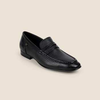 Buy Metro Men Black Formal Moccasin Online | SKU: 19-467-11-40