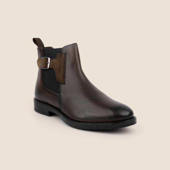 Men Brown Formal Boots