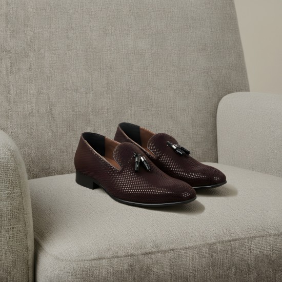 Men Brown Party Moccasin