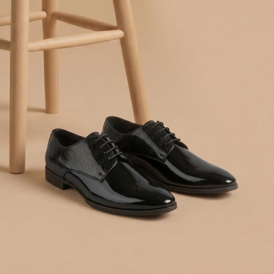 Men Black Party Lace Up