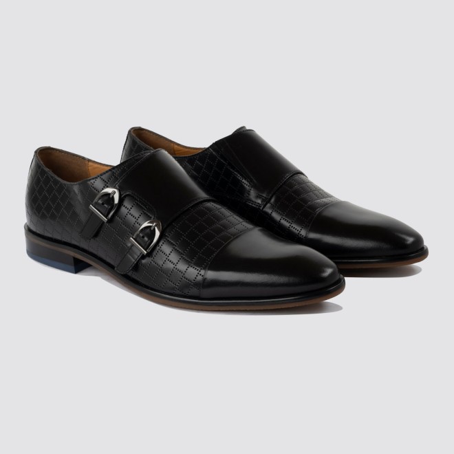 Men Black Formal Monk