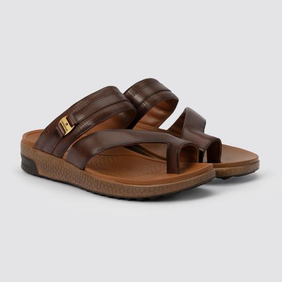 Men Brown Casual Slippers
