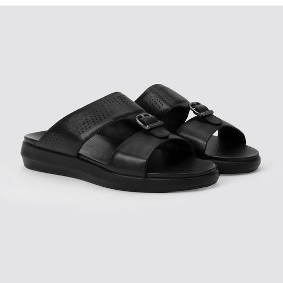Men Black Casual Slippers